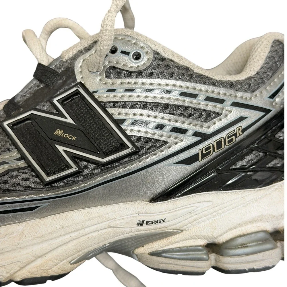 New Balance Sneakers Kids 1906R Grey Silver Running Shoes EUC